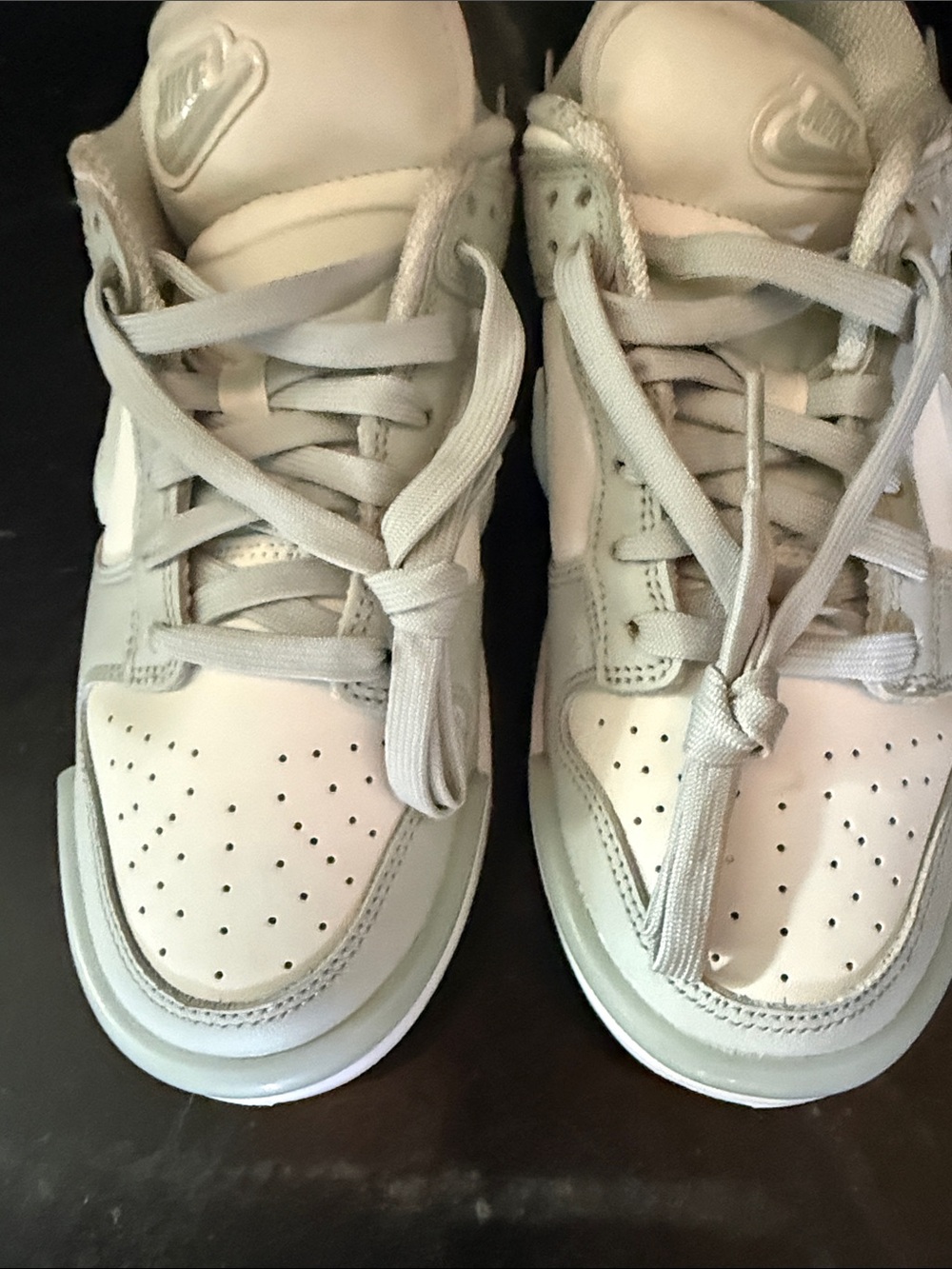 Nike Low-Top Sneakers in Light Blue/Gray and White (Worn Once)